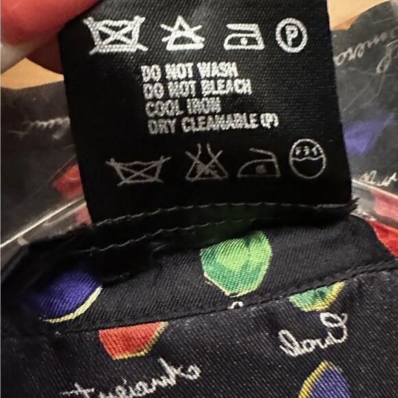 Vintage LAURÈL by Escada Silk Blouse Womens US 6 EU 38 Gemstone Print Black vtg - Picture 9 of 14